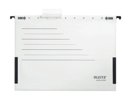 DOSAR SUSPENDABIL CU BURDUF ALB 5/SET ALPHA ACTIVE LEITZ