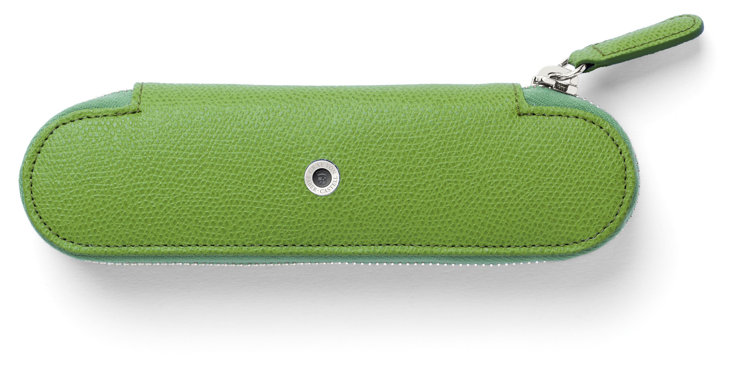Standard case for 2 pens with zipper Epsom, Viper Green