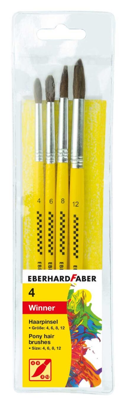 SET 4 PENSULE NR. 4/6/8/12 VARF ROTUND EBERHARD FABER