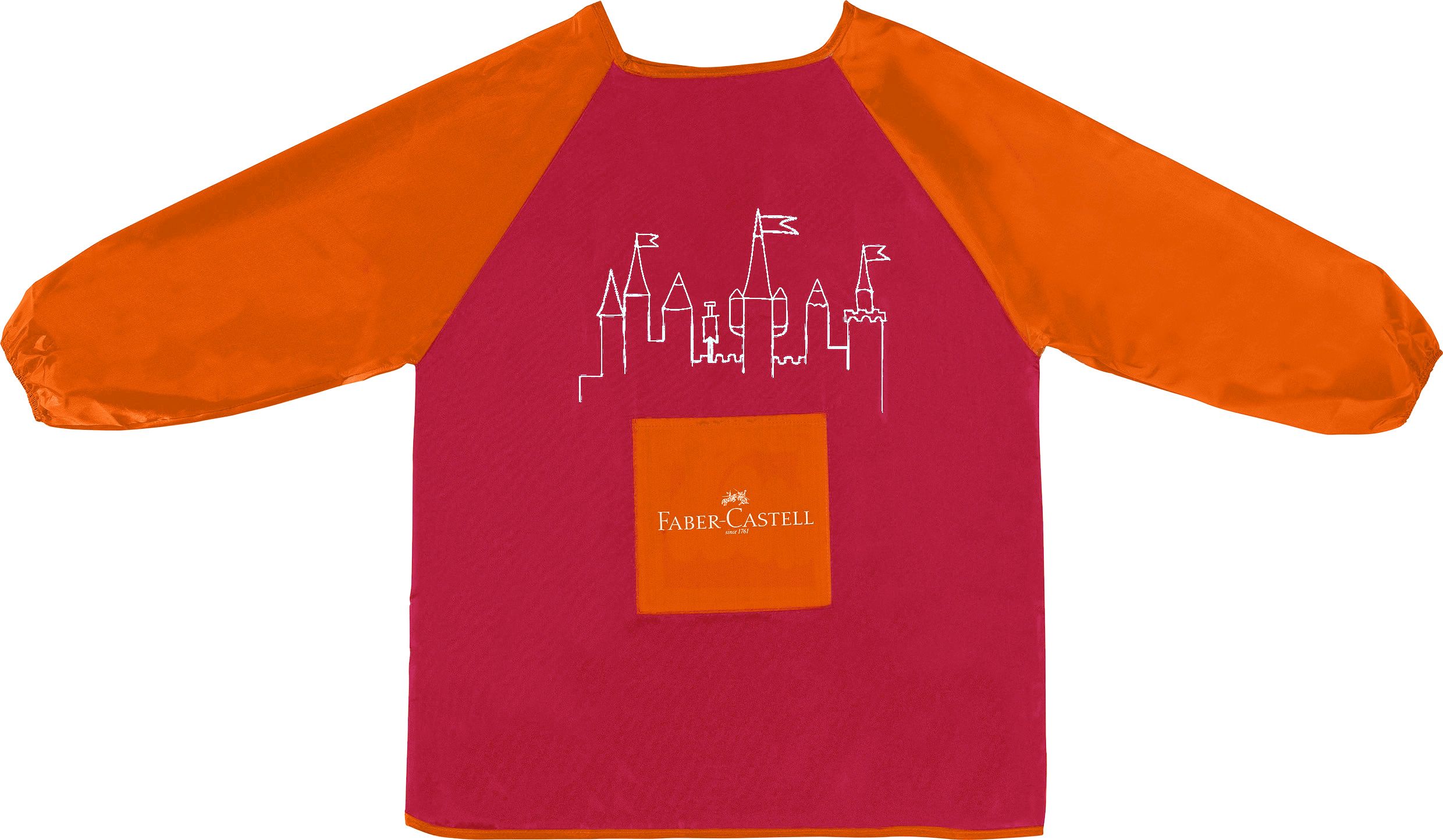 Painting apron 4 young artist red/orange