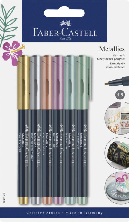 MARKER METALLICS SET 6 BUC FABER-CASTELL