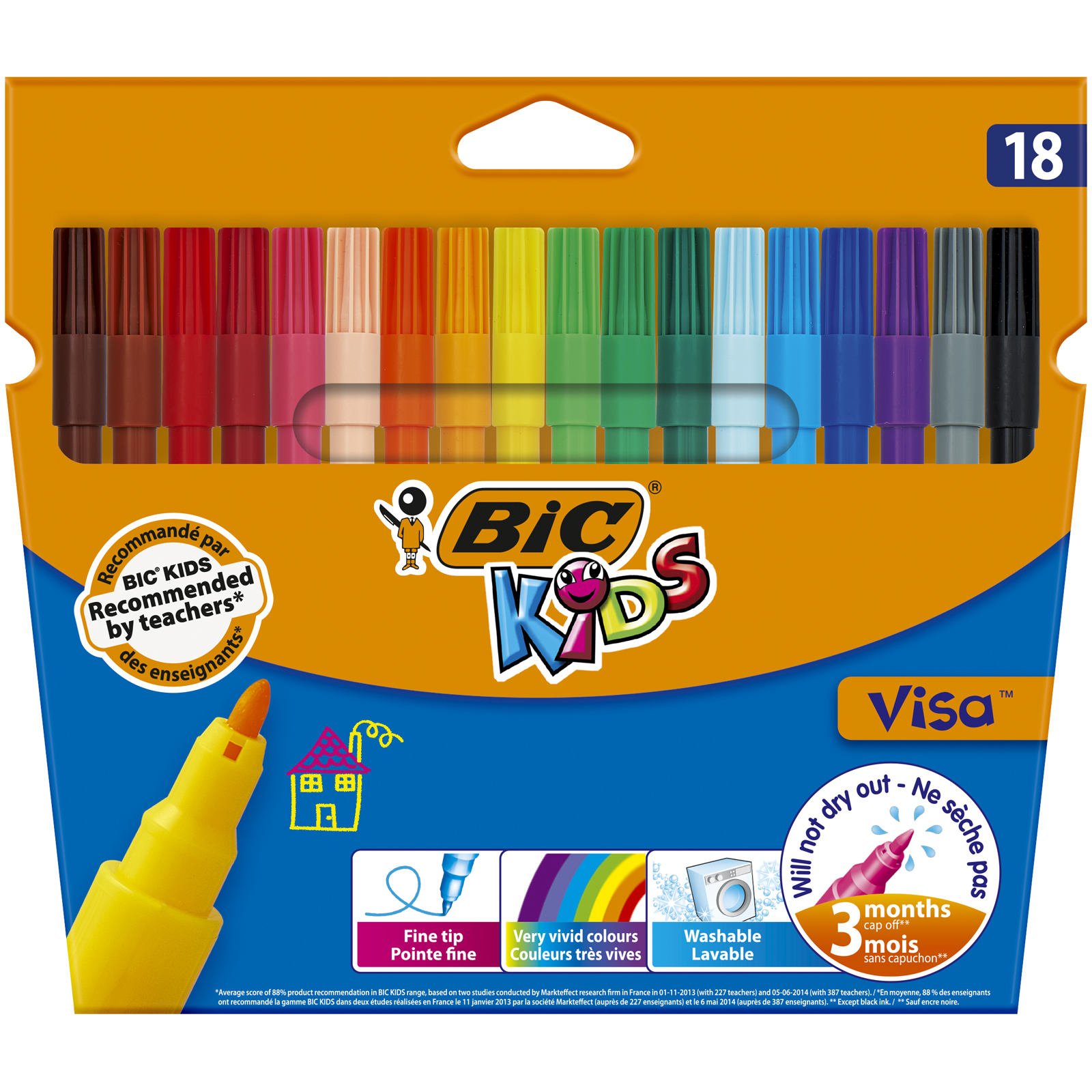 BIC Kids-Visa 2mm (South Africa)-Colouring Pens-Ink-Assorted Col