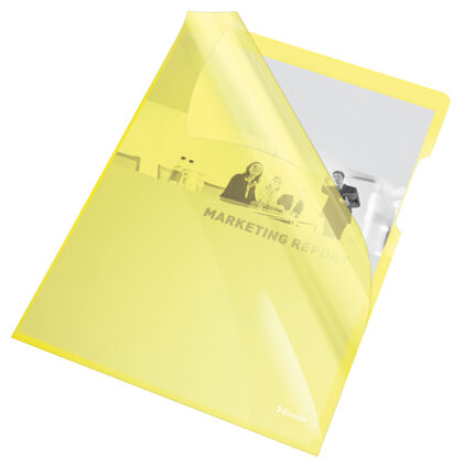 MAPA PROTECTIE A4 CRISTAL TIP L GALBEN 25/SET 150 MICRONI ESSELT