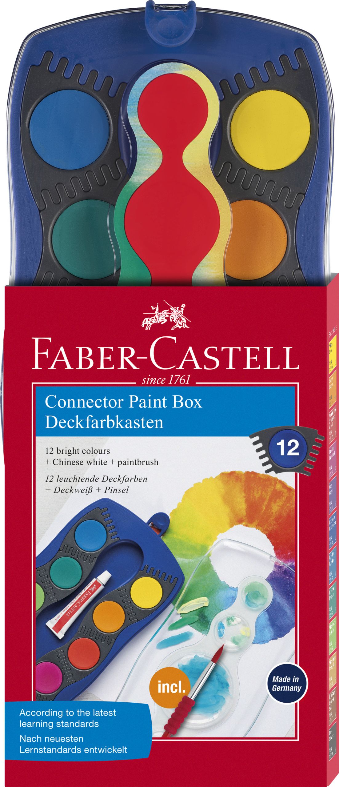 Connector paint box blue 12 + brush