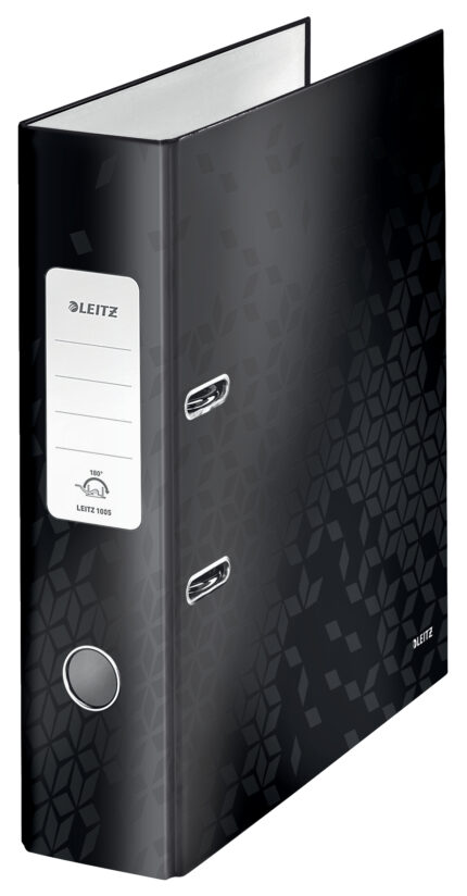 BIBLIORAFT PLASTIFIAT 8CM 180GRADE NEGRU WOW LEITZ