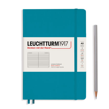CAIET A5 DR COP. RIGIDA ALBASTRU OCEAN LEUCHTTURM