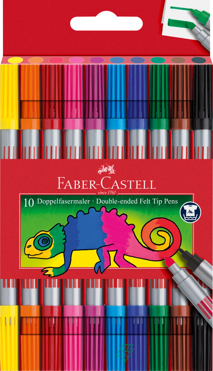 151110_Double-ended felt tip pen, cardboard wallet of 10