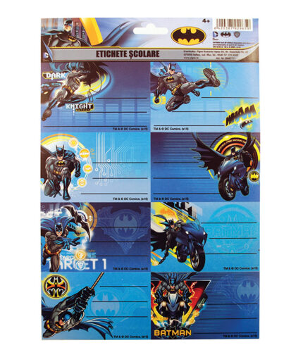 ETICHETE SCOLARE 40/SET BATMAN PIGNA