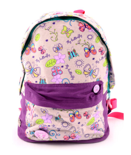 GHIOZDAN GIMNAZIU SIMPLU CANVAS FLY BUTTERFLY VIOLET-MULTICOLOR