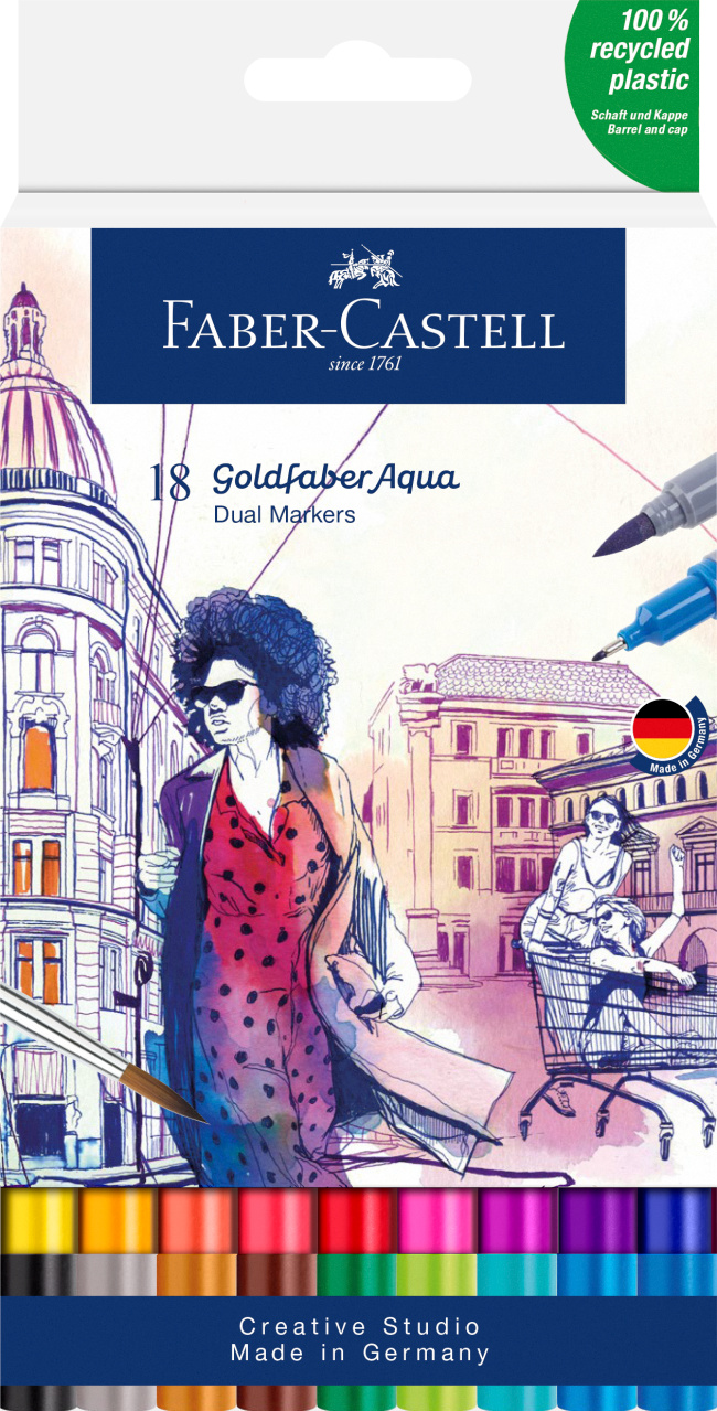 164618_Goldfaber Aqua Dual Marker wallet of 18