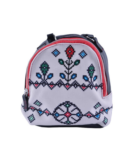 RUCSAC ETHNO MINI CANVAS GRI-NEGRU PIGNA
