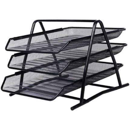 TAVITE SUPRAPOZABILE 3/SET NEGRE MESH FORNAX