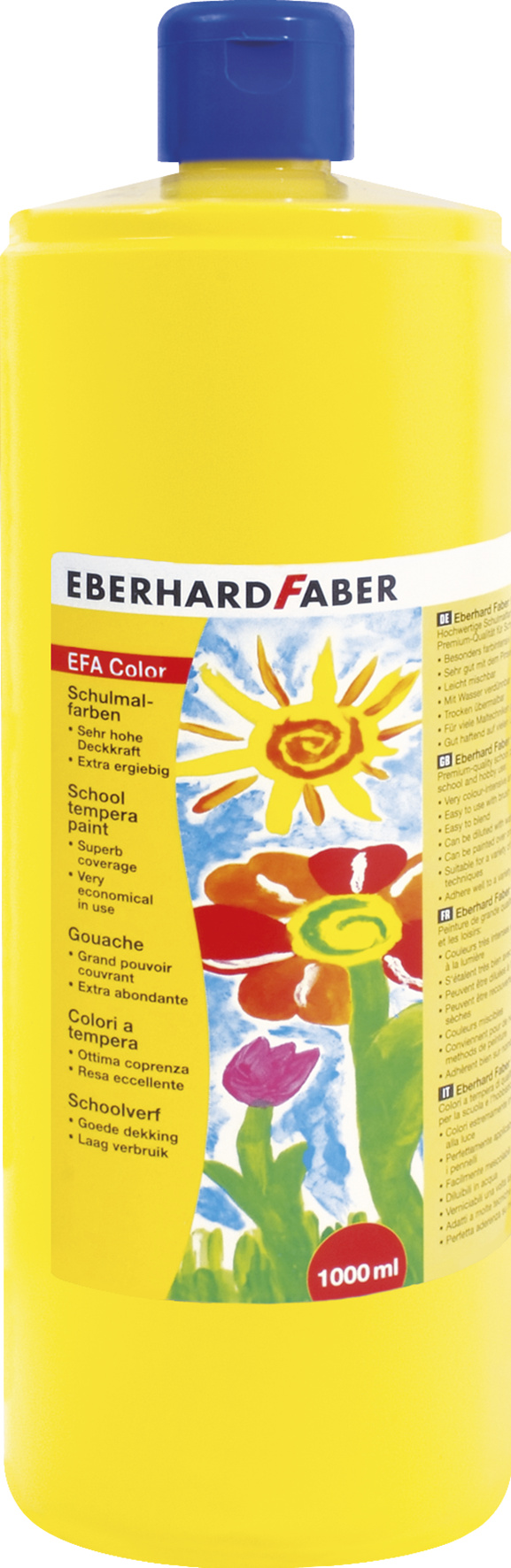 575007_EFA Color Tempera 1.000 ml bottle, cadmium yellow