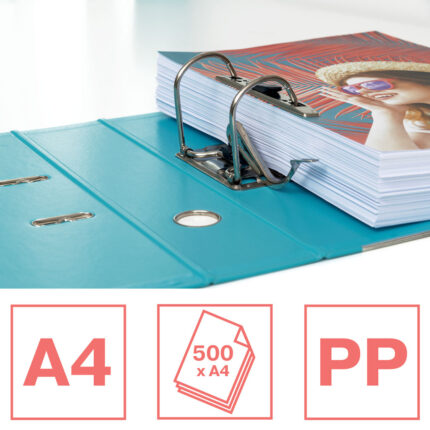 BIBLIORAFT PLASTIFIAT INT-EXT 7.5 CM ALBASTRU COLOUR'BREEZE NR.1 POWER ESSELTE