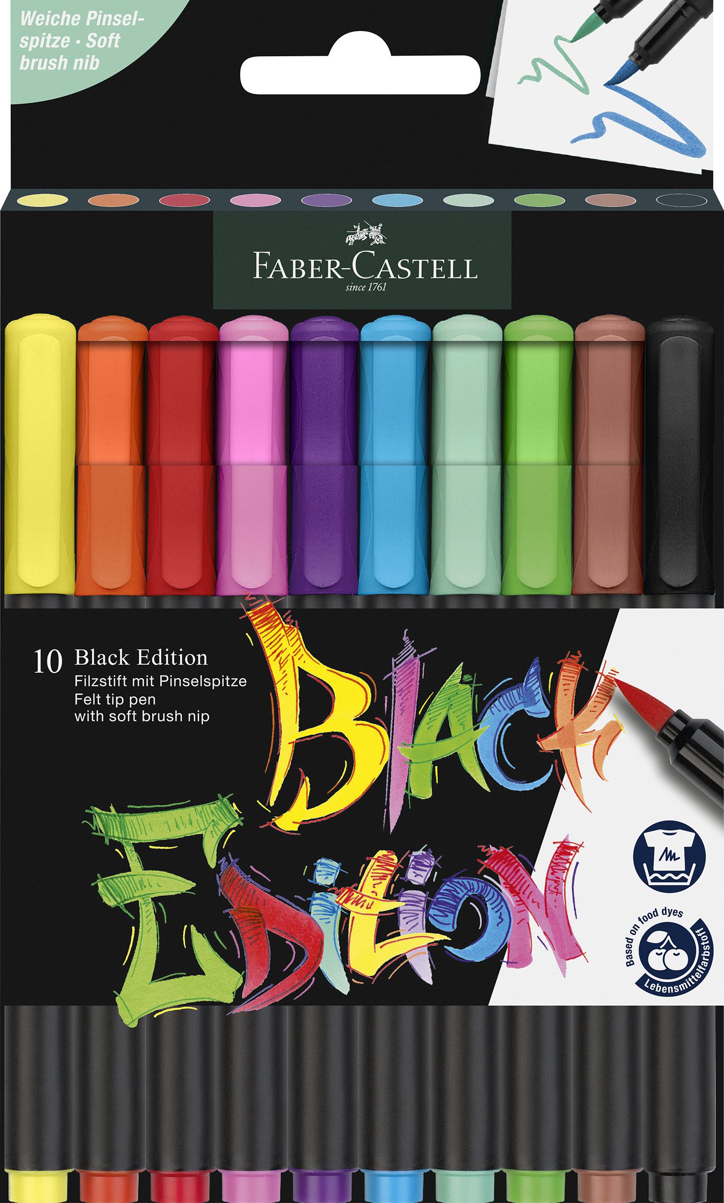 116451_Brush pen Black Edition, cardboard box of 10