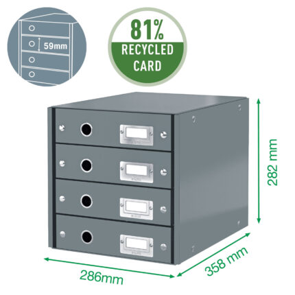 CABINET 4 SERTARE VERDE CLICK&STORE LEITZ