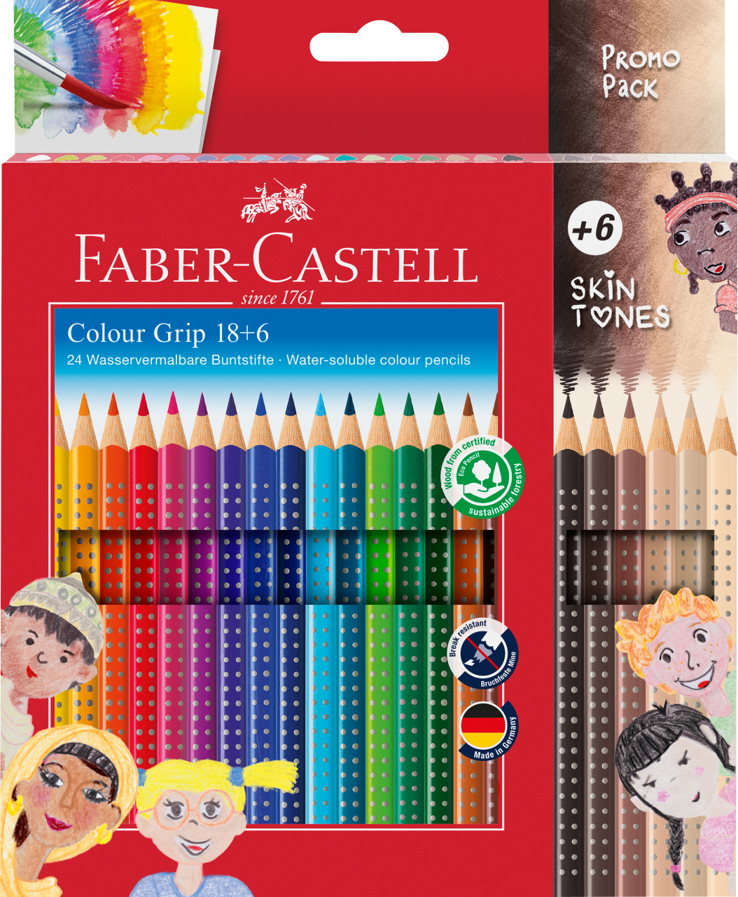 112819_Colour Grip col. pencils skin tones, cardboard wallet of 24