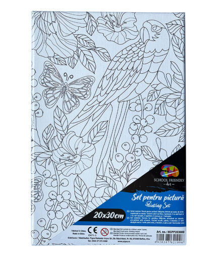PANZA PREDESENATA PE SASIU 20*30CM PAPAGAL SF ART PIGNA