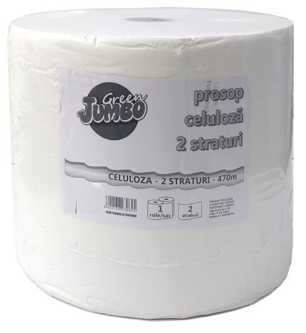 PROSOP HARTIE ALB ROLA 2STR 470M GREEN JUMBO