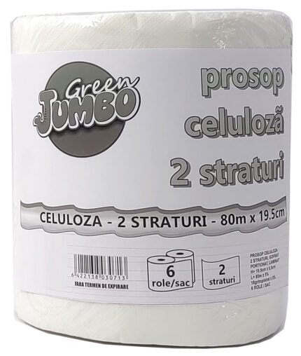 PROSOP HARTIE ALB ROLA 2STR 80M 6/SET GREEN JUMBO