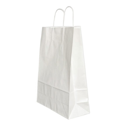 PUNGA HARTIE MANER RASUCIT 22 x 10 x 31 CM ALB/ALB PAPIROTI