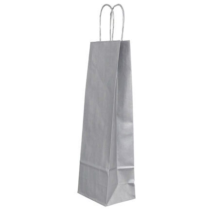 PUNGA HARTIE STICLE  MANER RASUCIT 14 x 8 x 39 CM ARGINTIU/ALB PAPIROTI