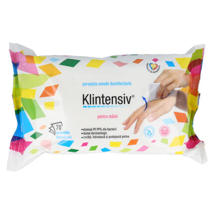 SERVETELE UMEDE ANTIBACTERIENE & DEZINFECTANTE 70 BUCATI KLIN ALL KLINTENSIV